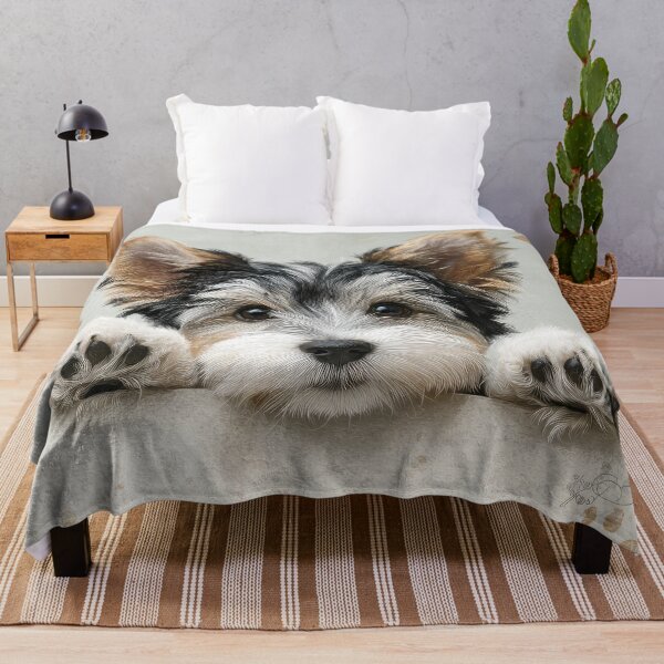 Item preview, Biewer Terrier Peeking over Wall 01 designed and sold by Elisabeth Lucas.
