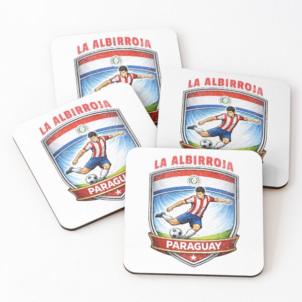 Item preview, Paraguay Vintage Soccer Badge - La Albirroja Edition designed and sold by Tee Nook.