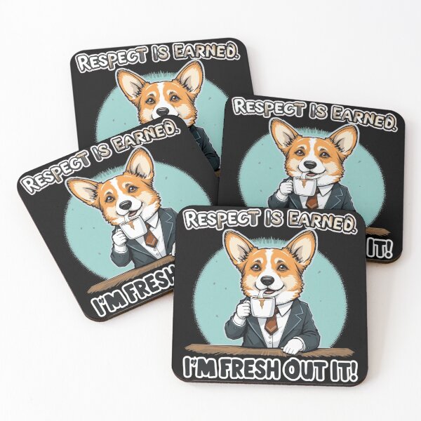 Item preview, CEO Corgi Coffee Design – Sarcastic Dog Humor Art | Respect Is Earned designed and sold by dogycorgi.