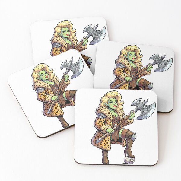 Item preview, Savage Chic: Half-Orc Barbarian Dice Diva designed and sold by SkinnyFlatWhite.