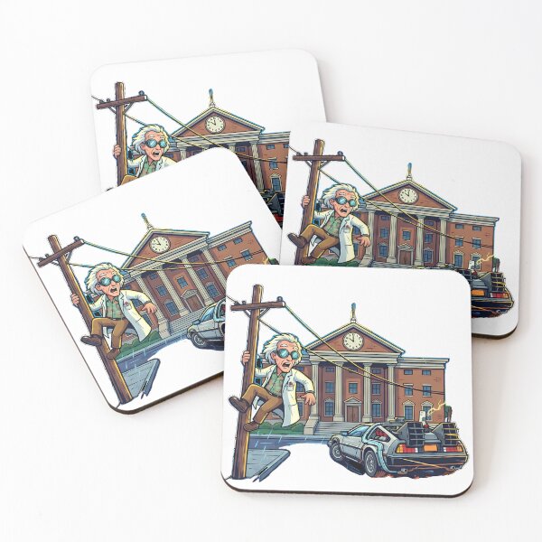 Item preview, "Great Scott!" - Iconic Hill Valley 1955 Clock Tower Cartoon Art designed and sold by Tangram 's.