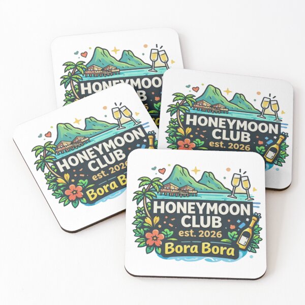 Item preview, Honeymoon Club Bora Bora – Travel Sticker Design (est. 2026) designed and sold by Memorph.
