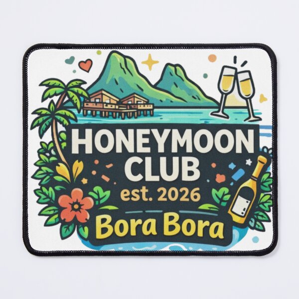 Item preview, Honeymoon Club Bora Bora – Travel Sticker Design (est. 2026) designed and sold by Memorph.
