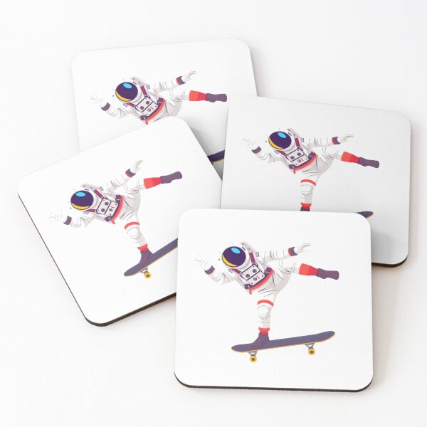Item preview, Astronaut Kickflip Skateboarding Adventure in Space designed and sold by SunkenCost.