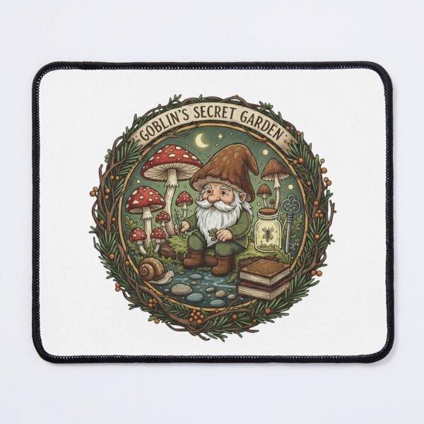 Item preview, Goblin's Secret Garden Vintage Aesthetic Gnome designed and sold by MarElfArtelier.