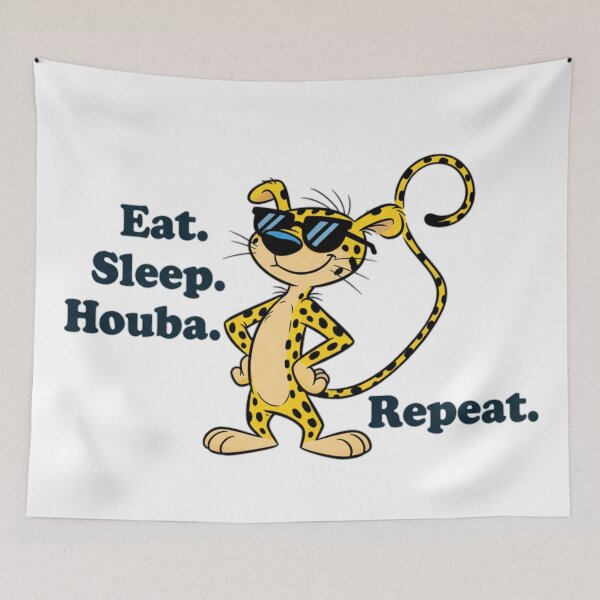 Item preview, Eat Sleep Houba Repeat Funny Unbothered Animal Mascot Graphic designed and sold by MarsupilamiFans.