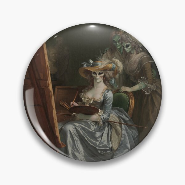 Item preview, Self-Portrait with Two Pupils, Marie Gabrielle Capet and Marie Marguerite Carraux de Rosemond, reimagined as aliens designed and sold by Melissa DuBow.