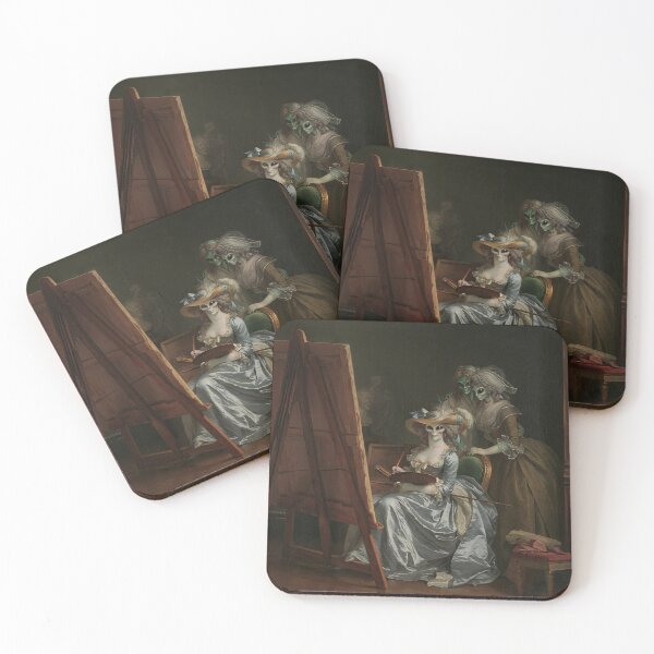 Item preview, Self-Portrait with Two Pupils, Marie Gabrielle Capet and Marie Marguerite Carraux de Rosemond, reimagined as aliens designed and sold by Melissa DuBow.