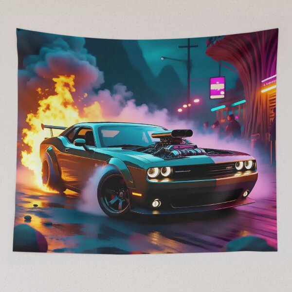 Item preview, Car doing a burnout in a fantasy world.  designed and sold by Nomad-Maynard.