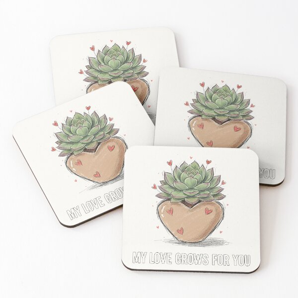 Item preview, Love that Blossoms: Succulent in a Heart Sketch Style designed and sold by VisualRotaStudio .