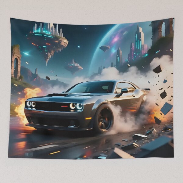 Item preview, Car doing a burnout in a fantasy world.  designed and sold by Nomad-Maynard.