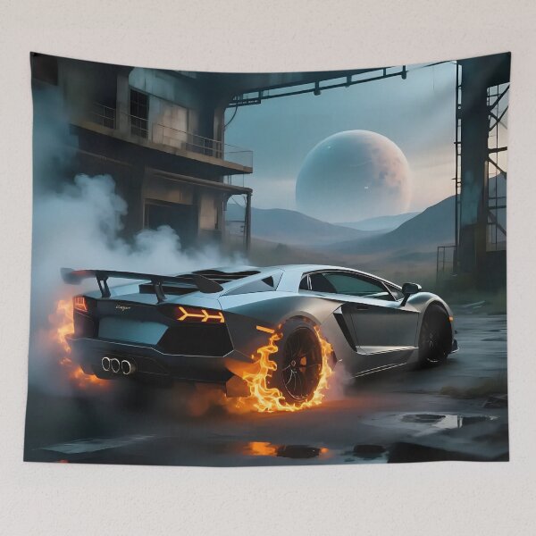 Item preview, Car doing a burnout in a fantasy world.  designed and sold by Nomad-Maynard.