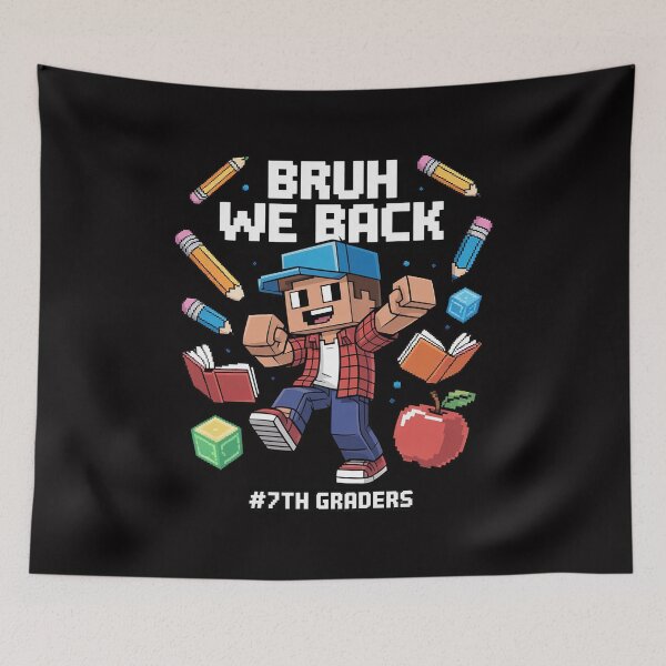Item preview, Bruh We Back 7th Grade Kids Boy Back To School Gamer designed and sold by demarioTTS.