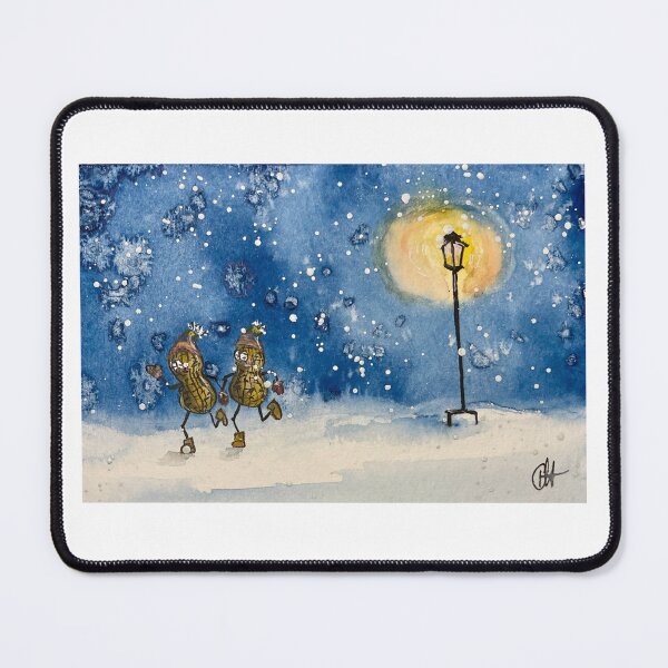 Item preview, Two peanuts in winter light - hand in hand through the winter wonderland designed and sold by LumiSoleil.