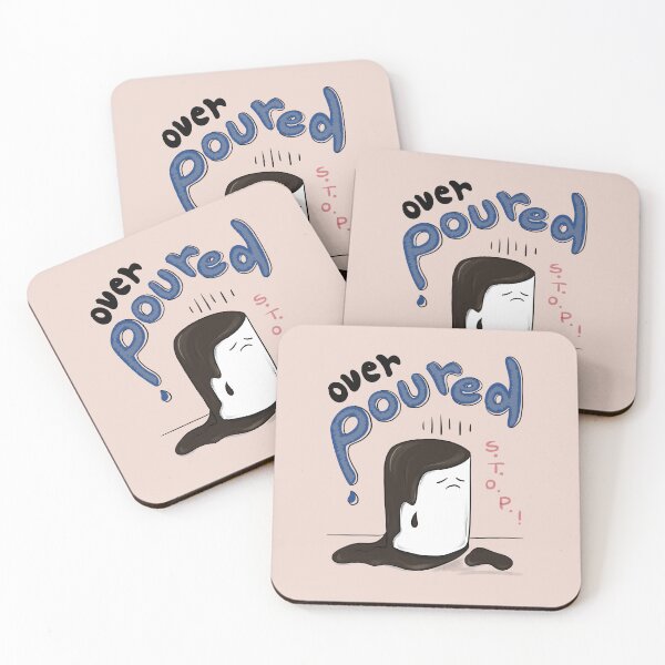 Item preview, Over Poured | Emotional Overflow Doodle | Low Energy Life designed and sold by mintmono-studio.