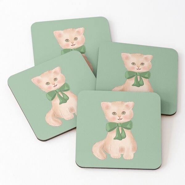 Item preview, Hey Kitty, 70s swap card style cat drawing designed and sold by SaryandSaff.