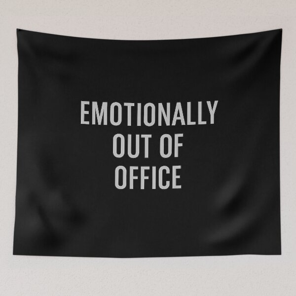 Item preview, Emotionally Out of Office – Relatable Mental Health Humor Quote Design for Burnout, Introverts, and Office Escape Energy designed and sold by AddictiveDesign.