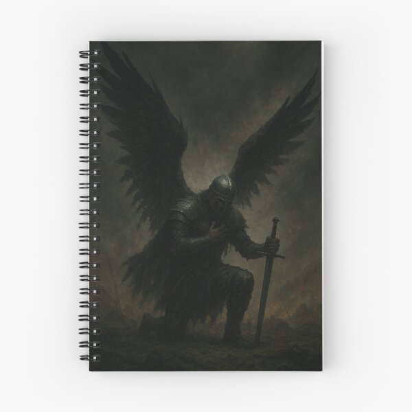 Item preview, Caballero Ángel Caído – Guerrero Oscuro de Fantasía con Alas y Espada designed and sold by Alma fortalecida1.