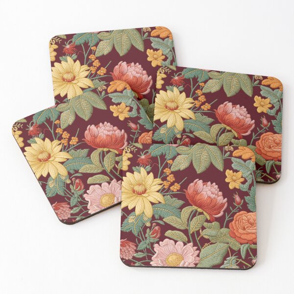 Item preview, Embroidered Rococo Flower Garden designed and sold by Ciervo Primavera.