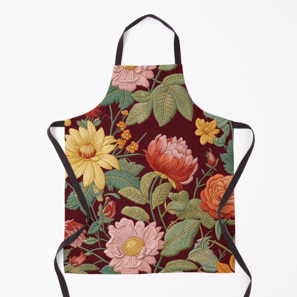 Item preview, Embroidered Rococo Flower Garden designed and sold by Ciervo Primavera.