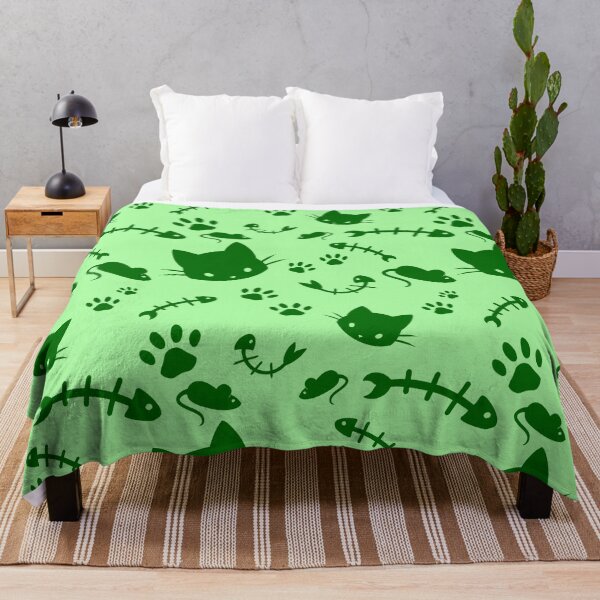 Item preview, Cat and Mouse Green designed and sold by PatternedBread.