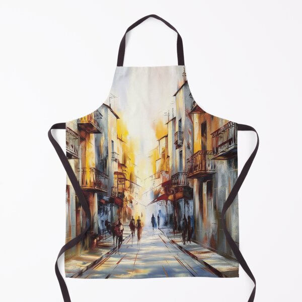 Item preview, Watercolor European Street Scene - Golden Hour designed and sold by Ed & Harmony.