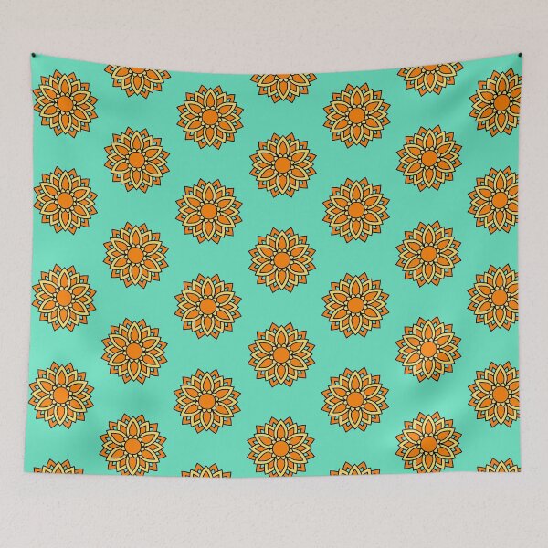 Item preview, Yellow Mandala Design Art – Sacred Geometric Pattern designed and sold by Harshit_Digital_Arts.