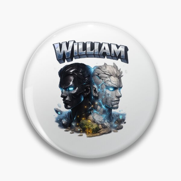 Item preview, William Gemini Twins – Zodiac Fantasy Name Art designed and sold by AlexLineArt.