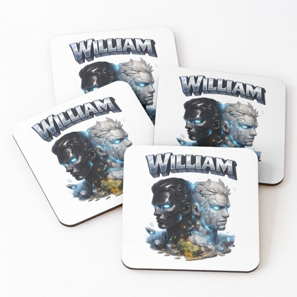 Item preview, William Gemini Twins – Zodiac Fantasy Name Art designed and sold by AlexLineArt.