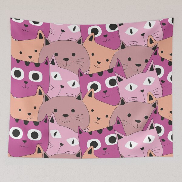 Item preview, Funky Cats Pattern Illustration designed and sold by Julia’s Journal Art Greece.