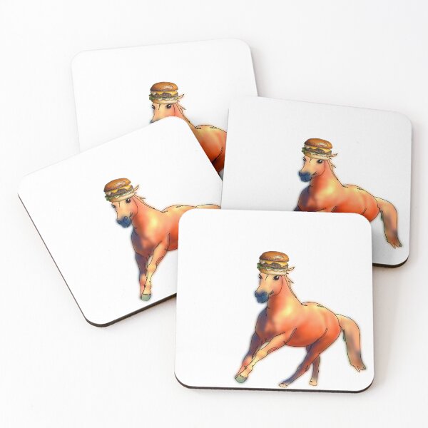 Item preview, Whimsical Horse Wearing a cheeseburger Hat – animalzinhats designed and sold by Ashley’sAnimalz.