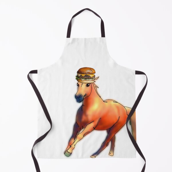 Item preview, Whimsical Horse Wearing a cheeseburger Hat – animalzinhats designed and sold by Ashley’sAnimalz.