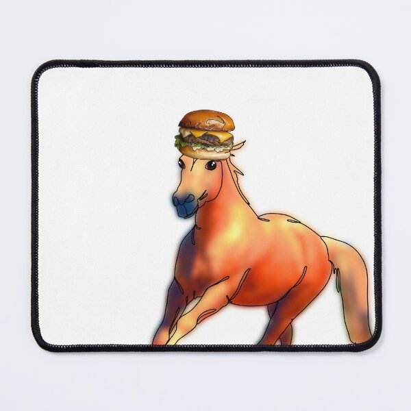 Item preview, Whimsical Horse Wearing a cheeseburger Hat – animalzinhats designed and sold by Ashley’sAnimalz.