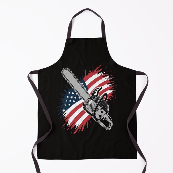 Item preview, US Flag Chainsaw Cute Woodworker Logger designed and sold by ForestMmost.