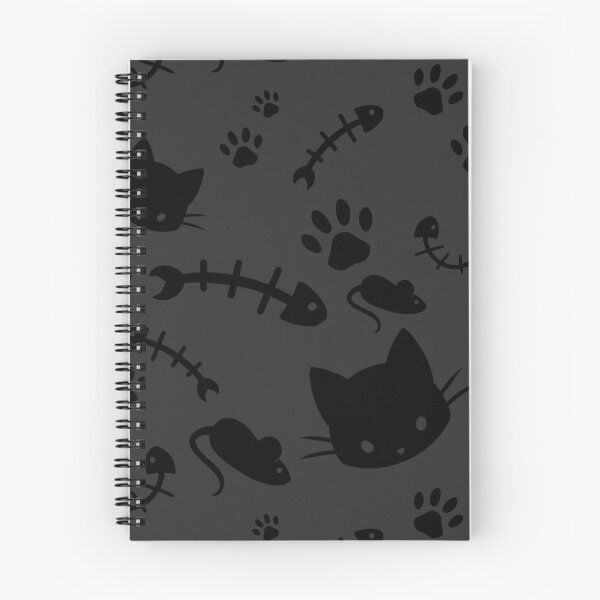 Item preview, Cat and Mouse Black on Grey designed and sold by PatternedBread.