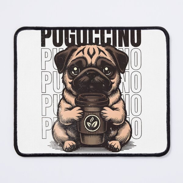 Item preview, Puguccino | Cute Pug Coffee Lover Aesthetic | Funny Dog Mom Gift designed and sold by Vantage Print Co..