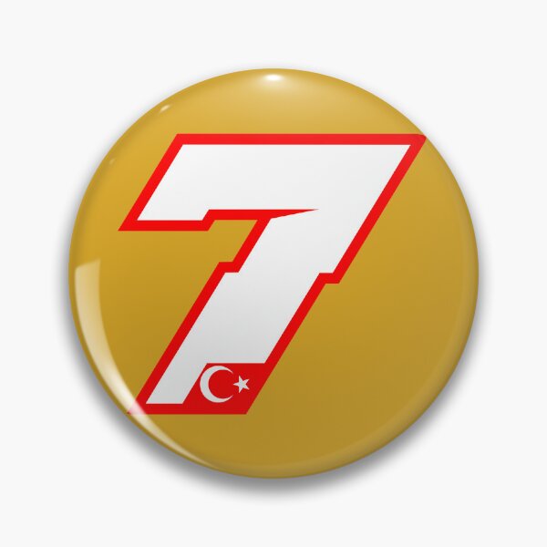 Item preview, Toprak Number 7 – White & Red Outline with Turkish Flag | Moto Racing Design designed and sold by Fan Art Station .
