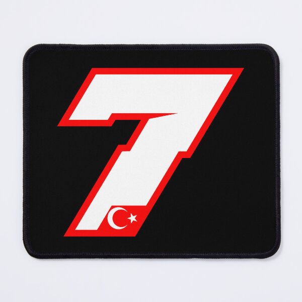 Item preview, Toprak Number 7 – White & Red Outline with Turkish Flag | Moto Racing Design designed and sold by Fan Art Station .
