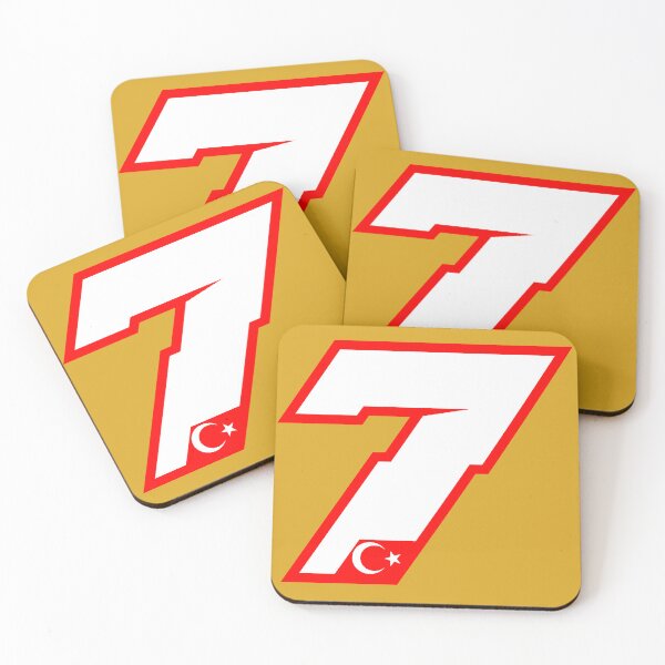 Item preview, Toprak Number 7 – White & Red Outline with Turkish Flag | Moto Racing Design designed and sold by Fan Art Station .