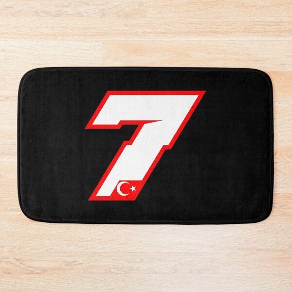 Item preview, Toprak Number 7 – White & Red Outline with Turkish Flag | Moto Racing Design designed and sold by Fan Art Station .
