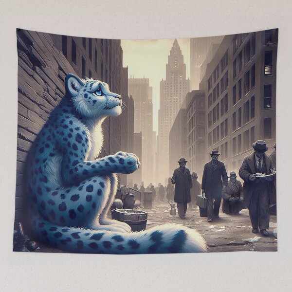 Item preview, Snow Leopard Hungers During the Long Winter designed and sold by nikkolaus.
