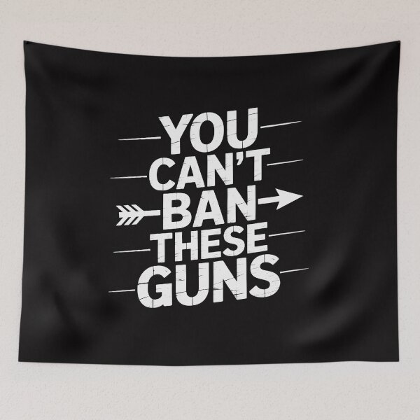 Item preview, You Can't Ban These Guns Anti Democrat Gym Workout designed and sold by berniceschm.