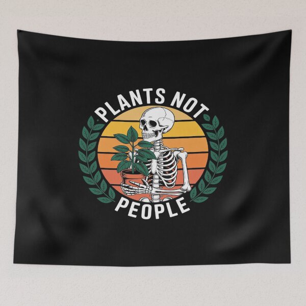 Item preview, Plants Not People Plant Lover Skeleton Gardener Gardening designed and sold by AvagondaMind.