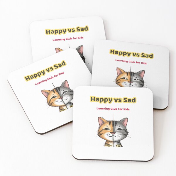 Item preview, Happy vs Sad – Emotions Learning for Kids | Cat Faces designed and sold by AME Kids Designs.