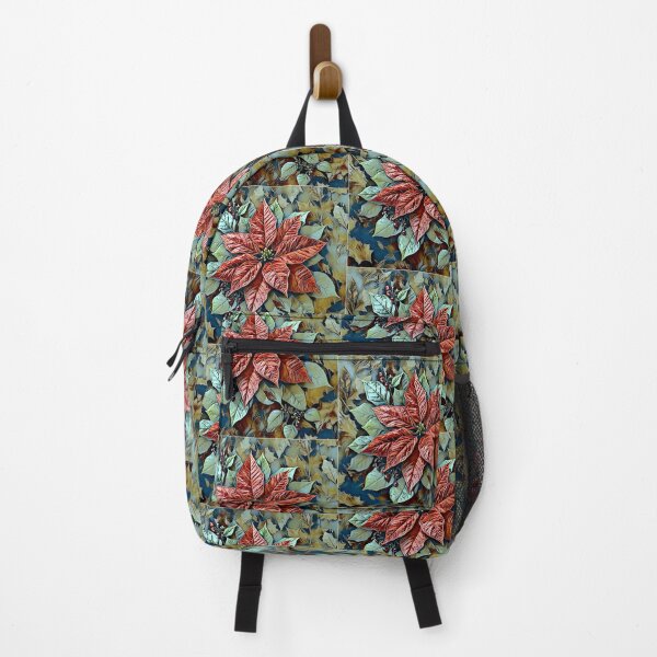 Item preview, Silent Glow beneath Winter Veil Poinsettia Flower Pattern designed and sold by shaang.