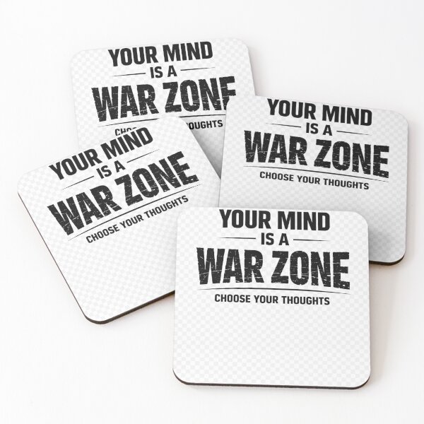 Item preview, Your Mind Is a War Zone – Choose Your Thoughts Mental Health Quote designed and sold by NomadUSArt.