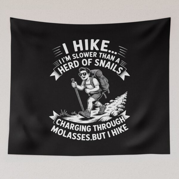 Item preview, I Hike - Mountain Hiker Hiking Lover Climber Backpacking designed and sold by berniceschm.