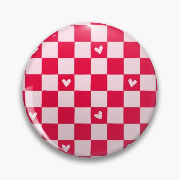 Item preview, Red & Pink Checkerboard Heart Pattern designed and sold by PatternFlux.