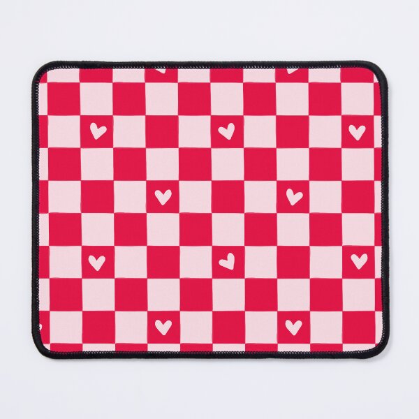 Item preview, Red & Pink Checkerboard Heart Pattern designed and sold by PatternFlux.