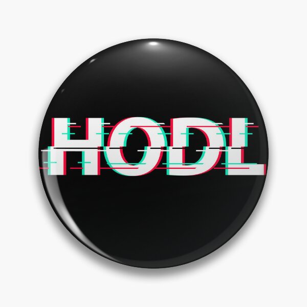 Artikelvorschau, HODL 3D Glitch Text Design – Grafik für Krypto-Inhaber-Statements entworfen und verkauft von CryptoAuntie.